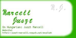 marcell juszt business card